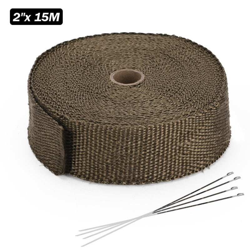 High Quality Titanium/Black Exhaust Heat Wrap Roll