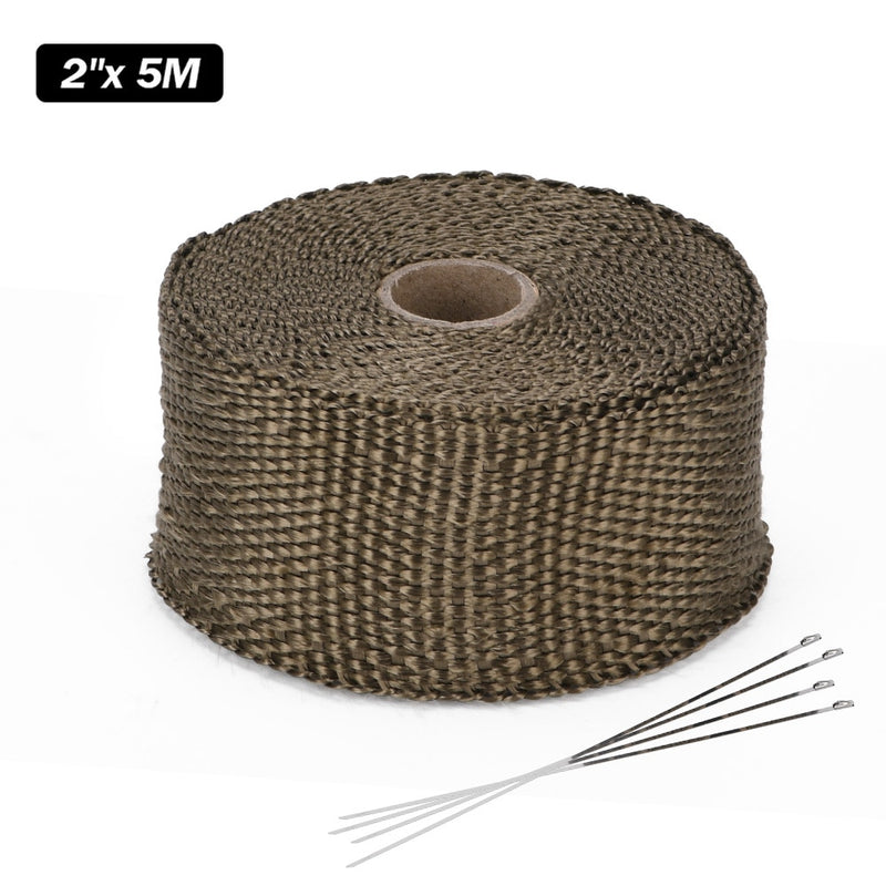 High Quality Titanium/Black Exhaust Heat Wrap Roll