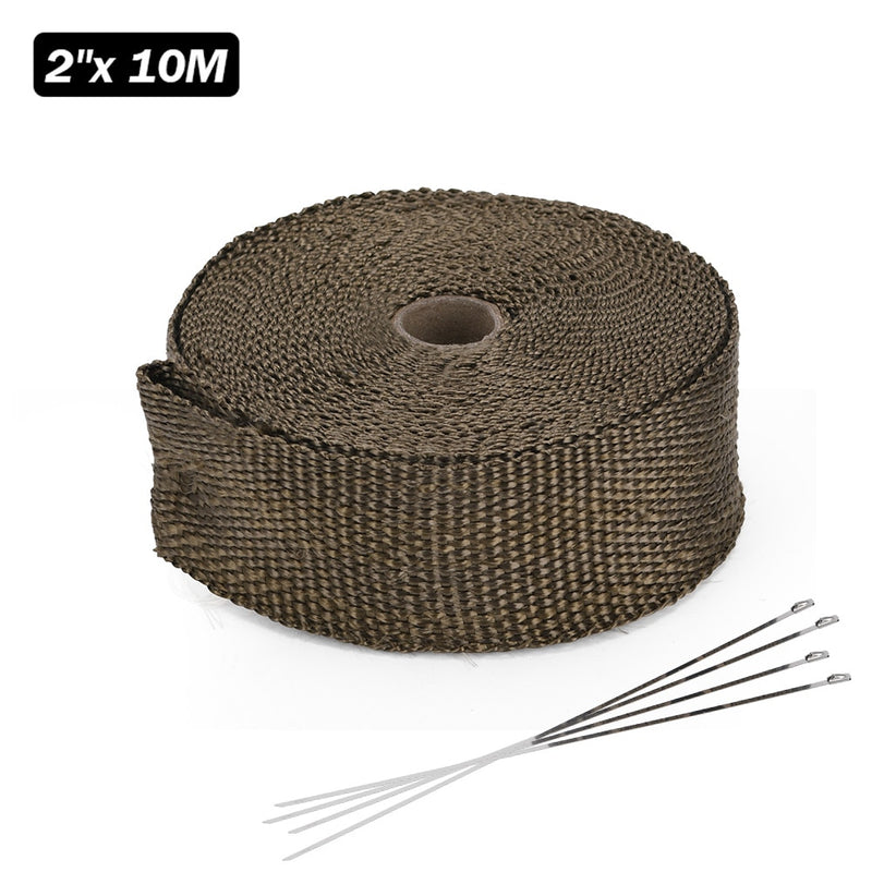 High Quality Titanium/Black Exhaust Heat Wrap Roll